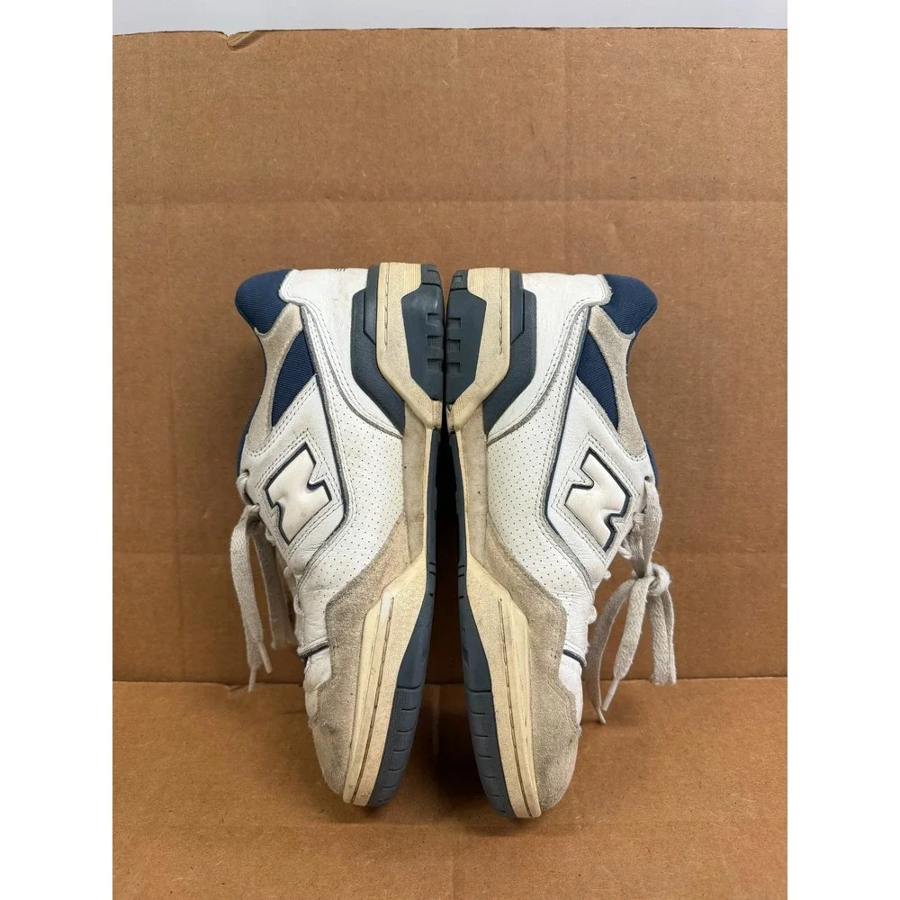 New Balance 550 Low Top Sneakers White Vintage Indigo BB550STG Mens Size 9 US